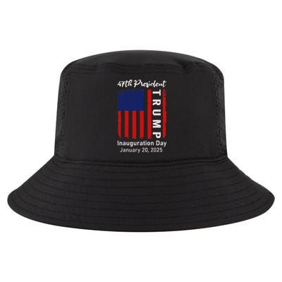 Donald Trump Inauguration Day 2025 47th President 47 Us Flag Cool Comfort Performance Bucket Hat