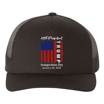 Donald Trump Inauguration Day 2025 47th President 47 Us Flag Yupoong Adult 5-Panel Trucker Hat