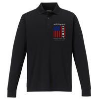 Donald Trump Inauguration Day 2025 47th President 47 Us Flag Performance Long Sleeve Polo