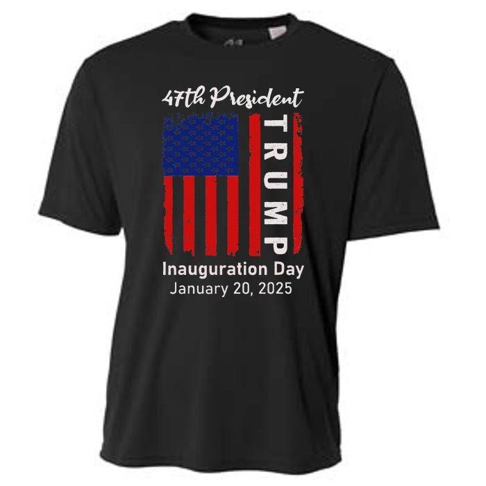 Donald Trump Inauguration Day 2025 47th President 47 Us Flag Cooling Performance Crew T-Shirt