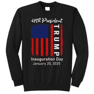 Donald Trump Inauguration Day 2025 47th President 47 Us Flag Sweatshirt