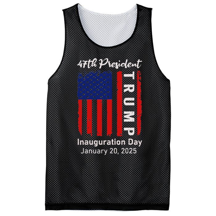 Donald Trump Inauguration Day 2025 47th President 47 Us Flag Mesh Reversible Basketball Jersey Tank