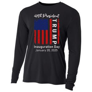 Donald Trump Inauguration Day 2025 47th President 47 Us Flag Cooling Performance Long Sleeve Crew