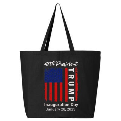 Donald Trump Inauguration Day 2025 47th President 47 Us Flag 25L Jumbo Tote