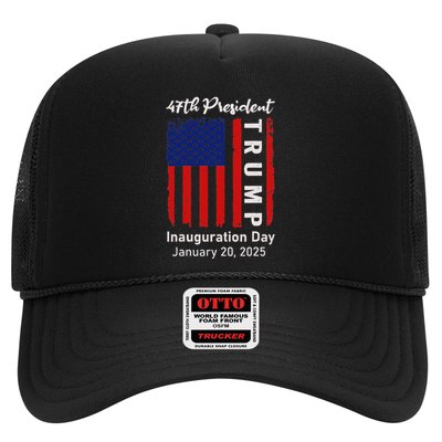 Donald Trump Inauguration Day 2025 47th President 47 Us Flag Trucker Hat