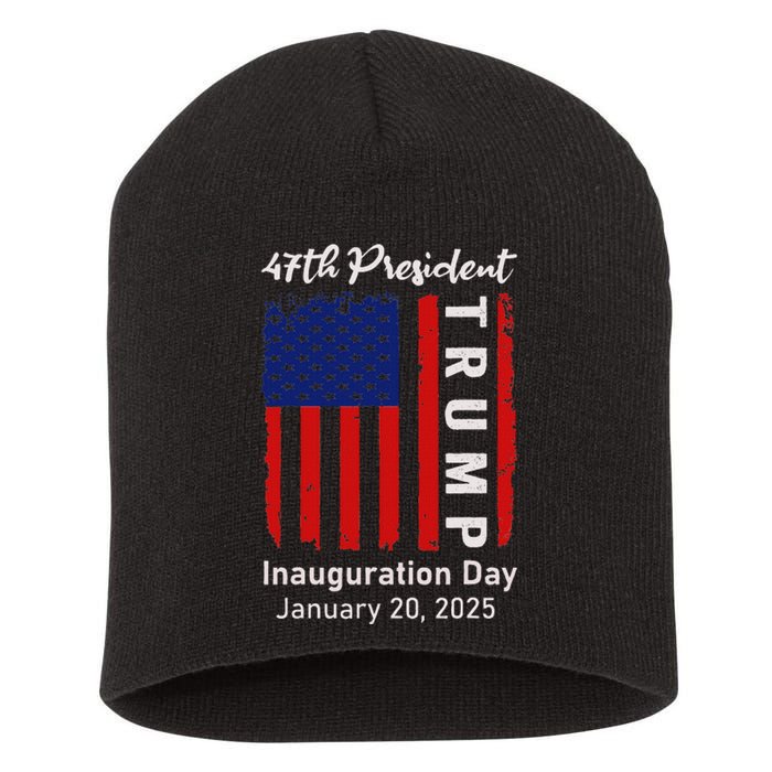 Donald Trump Inauguration Day 2025 47th President 47 Us Flag Short Acrylic Beanie