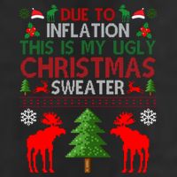 Due To Inflation This Is My Ugly Christmas Sweater Funny Holiday 11oz C Handle Ceramic Mug