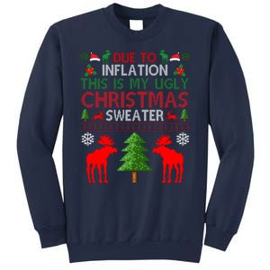 Due To Inflation This Is My Ugly Christmas Sweater Funny Holiday Sweatshirt