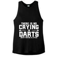 Darts There Is No Crying In Darts Dart Players Ladies PosiCharge Tri-Blend Wicking Tank