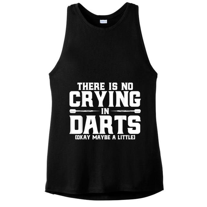 Darts There Is No Crying In Darts Dart Players Ladies PosiCharge Tri-Blend Wicking Tank