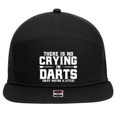 Darts There Is No Crying In Darts Dart Players 7 Panel Mesh Trucker Snapback Hat