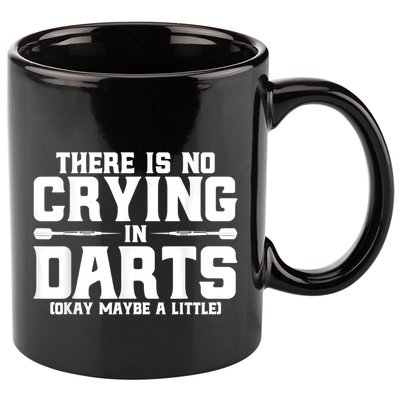 Darts There Is No Crying In Darts Dart Players 11oz C Handle Ceramic Mug