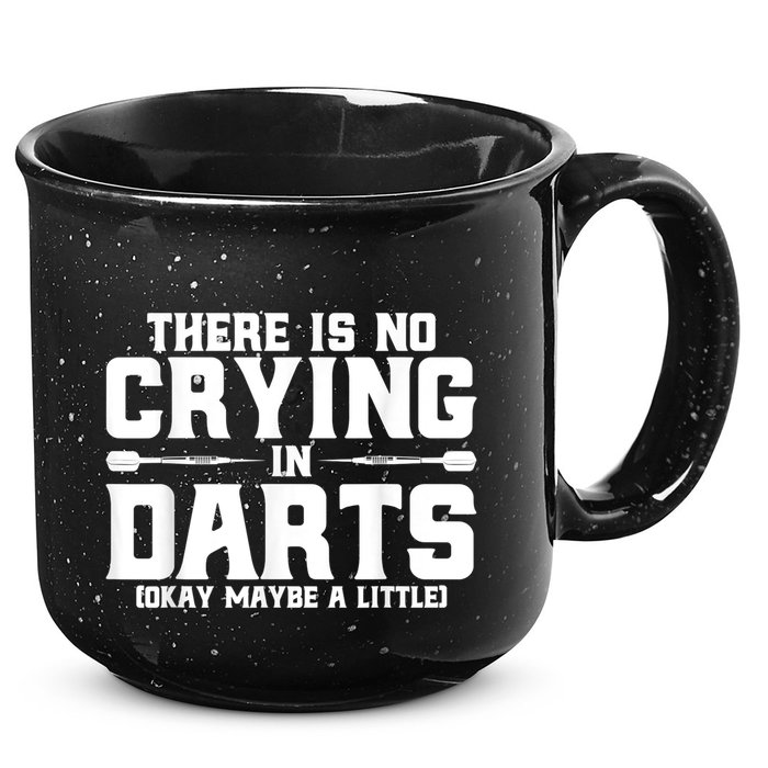 Darts There Is No Crying In Darts Dart Players 15oz Campfire Ceramic Mug