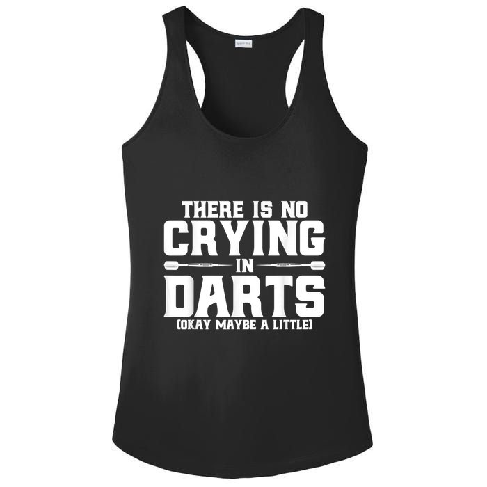 Darts There Is No Crying In Darts Dart Players Ladies PosiCharge Competitor Racerback Tank