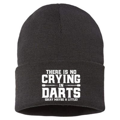 Darts There Is No Crying In Darts Dart Players Sustainable Knit Beanie