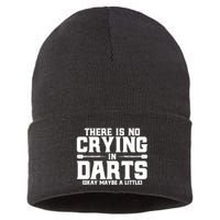 Darts There Is No Crying In Darts Dart Players Sustainable Knit Beanie