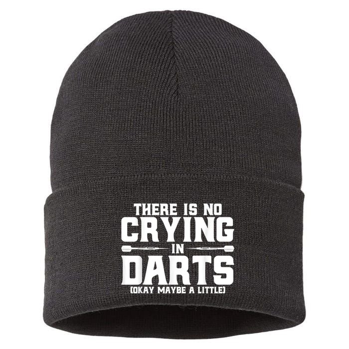 Darts There Is No Crying In Darts Dart Players Sustainable Knit Beanie