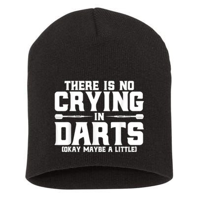 Darts There Is No Crying In Darts Dart Players Short Acrylic Beanie