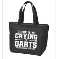 Darts There Is No Crying In Darts Dart Players Zip Tote Bag