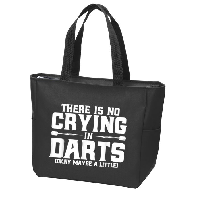 Darts There Is No Crying In Darts Dart Players Zip Tote Bag