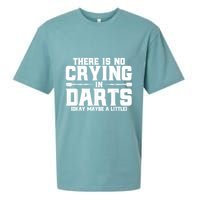 Darts There Is No Crying In Darts Dart Players Sueded Cloud Jersey T-Shirt