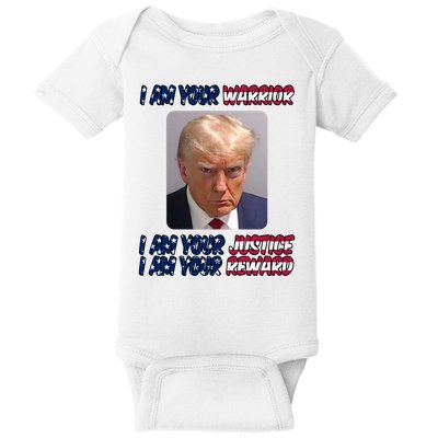 Donald Trump I Am Your Warrior I Am Your Justice I Am Your Reward Baby Bodysuit
