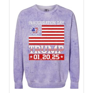 Donald Trump Inauguration Day 2025 47th President Colorblast Crewneck Sweatshirt