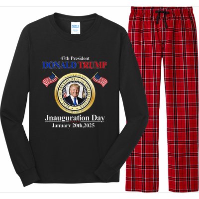 Donald Trump Inauguration Day 2025 47th Usa President Long Sleeve Pajama Set