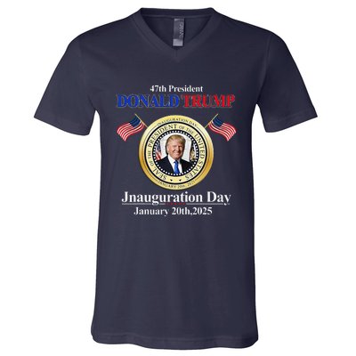 Donald Trump Inauguration Day 2025 47th Usa President V-Neck T-Shirt