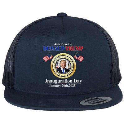 Donald Trump Inauguration Day 2025 47th Usa President Flat Bill Trucker Hat