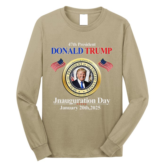 Donald Trump Inauguration Day 2025 47th Usa President Long Sleeve Shirt