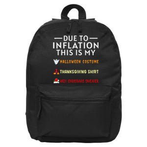 Due To Inflation This Is My Funny Halloween Costume 16 in Basic Backpack