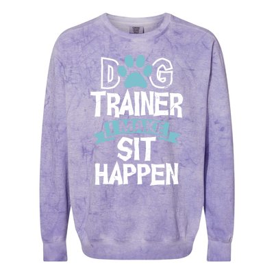 Dog Trainer I Make Sit Happen Funny Pet Training Gift Colorblast Crewneck Sweatshirt