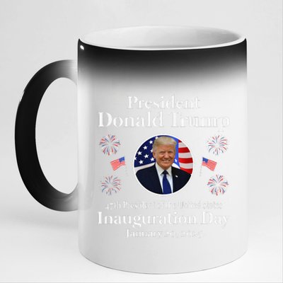 Donald Trump Inauguration Day 2025 47th Usa President 11oz Black Color Changing Mug