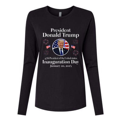 Donald Trump Inauguration Day 2025 47th Usa President Womens Cotton Relaxed Long Sleeve T-Shirt