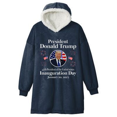 Donald Trump Inauguration Day 2025 47th Usa President Hooded Wearable Blanket