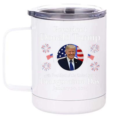 Donald Trump Inauguration Day 2025 47th Usa President 12 oz Stainless Steel Tumbler Cup