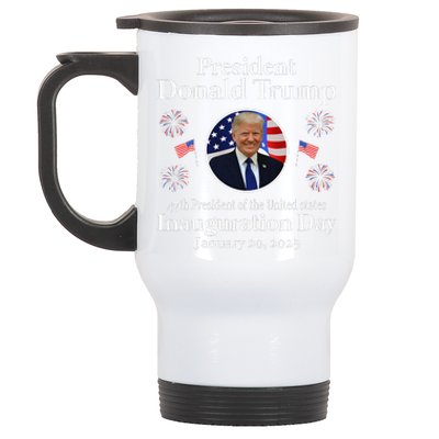 Donald Trump Inauguration Day 2025 47th Usa President Stainless Steel Travel Mug