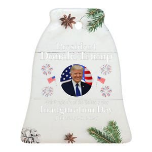 Donald Trump Inauguration Day 2025 47th Usa President Ceramic Bell Ornament