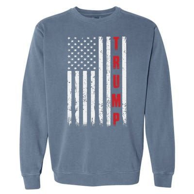 Donald Trump Is My President 4th Of July Usa Trump Flag Gift Garment-Dyed Sweatshirt