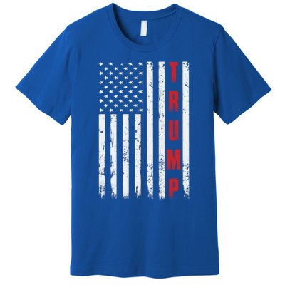 Donald Trump Is My President 4th Of July Usa Trump Flag Gift Premium T-Shirt