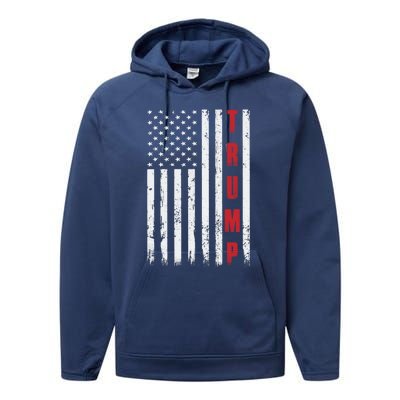 Donald Trump Is My President 4th Of July Usa Trump Flag Gift Performance Fleece Hoodie