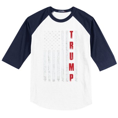 Donald Trump Is My President 4th Of July Usa Trump Flag Gift Baseball Sleeve Shirt