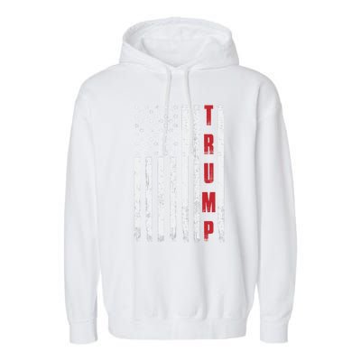 Donald Trump Is My President 4th Of July Usa Trump Flag Gift Garment-Dyed Fleece Hoodie