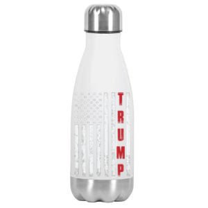 Donald Trump Is My President 4th Of July Usa Trump Flag Gift Stainless Steel Insulated Water Bottle