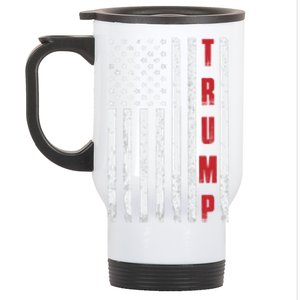 Donald Trump Is My President 4th Of July Usa Trump Flag Gift Stainless Steel Travel Mug