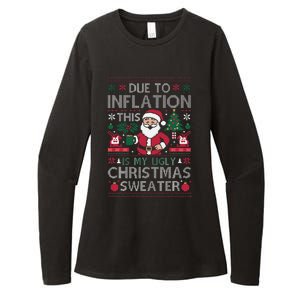 Due To Inflation This Is My Ugly Sweater For Christmas Womens CVC Long Sleeve Shirt