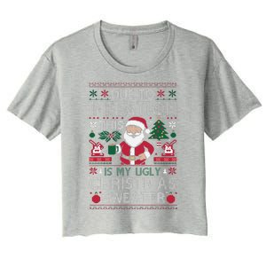 Due To Inflation This Is My Ugly Sweater For Christmas Women's Crop Top Tee