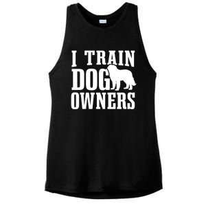 Dog Trainer I Train Dog Owners Dog Training Great Gift Ladies PosiCharge Tri-Blend Wicking Tank