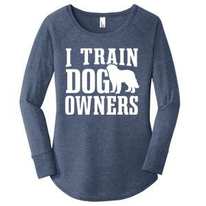 Dog Trainer I Train Dog Owners Dog Training Great Gift Women's Perfect Tri Tunic Long Sleeve Shirt